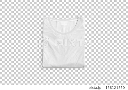 Blank white folded square t-shirt mock up png, transparent background, 3d rendering. Empty textile tee-shirt neckline with tag mockup cut out. Clear crumpled unisex jersey apparel for outfit template. Blank white folded square t-shirt mock up png, transparent background, 3d rendering. Empty textile tee-shirt neckline with tag mockup cut out. Clear crumpled unisex jersey apparel for outfit template. 138121850