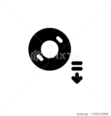 eject disc icon. Perfect for application, web, logo and presentation template. icon design solid style eject disc icon. Perfect for application, web, logo and presentation template. icon design solid style 138121868