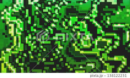 Green Pixel Glitch Background with Digital Noise Distortion Green Pixel Glitch Background with Digital Noise Distortion 138122231