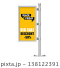 Black Friday street sign with 50 discount 138122391