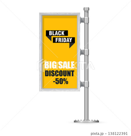 Black Friday street sign with 50 discount 138122391