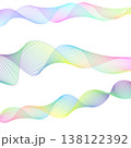 Colorful Abstract Wave Lines on White Background 138122392