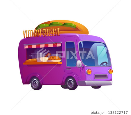 Cartoon vietnamese cuisine food truck bus, cafe vintage foodtruck. Festival cartoon food truck car, vietnamese cuisine vintage cafe vector bus. Street isolated foodtruck van kiosk or mobile booth Cartoon vietnamese cuisine food truck bus, cafe vintage foodtruck. Festival cartoon food truck car, vietnamese cuisine vintage cafe vector bus. Street isolated foodtruck van kiosk or mobile booth 138122717
