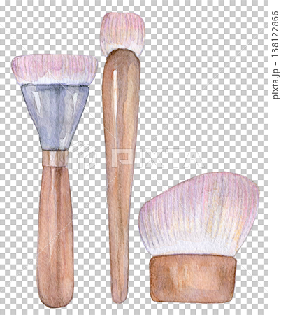 Watercolor illustrations, hand-drawn illustrations, cosmetic goods 138122866