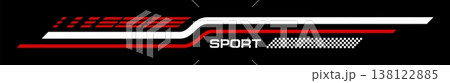 Race car, drift sport sticker or racing symbol. Drift and rally competition decal patch, car race stripe vector sticker. Drag racing motorsport label or motorcycle speed drive championship tag Race car, drift sport sticker or racing symbol. Drift and rally competition decal patch, car race stripe vector sticker. Drag racing motorsport label or motorcycle speed drive championship tag 138122885