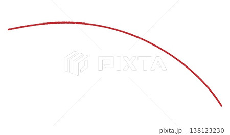 Red thread line. Hand drawn illustration on isolated background 138123230