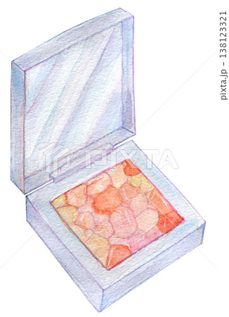 水彩イラスト　手描きイラスト　コスメグッズ 138123321