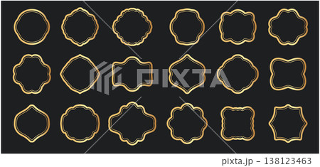 Golden thin Line frames collection 138123463