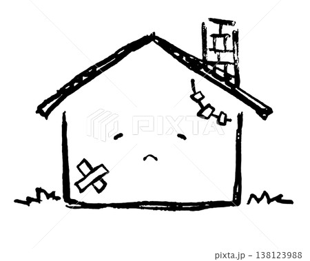 ボロボロの家のイラスト ボロボロの家のイラスト 138123988