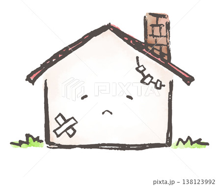 ボロボロの家のイラスト ボロボロの家のイラスト 138123992