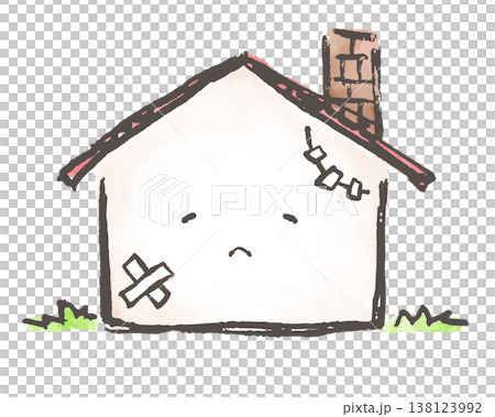ボロボロの家のイラスト ボロボロの家のイラスト 138123992