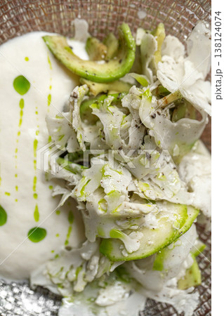 Gourmet cauliflower and zucchini appetizer Gourmet cauliflower and zucchini appetizer 138124074