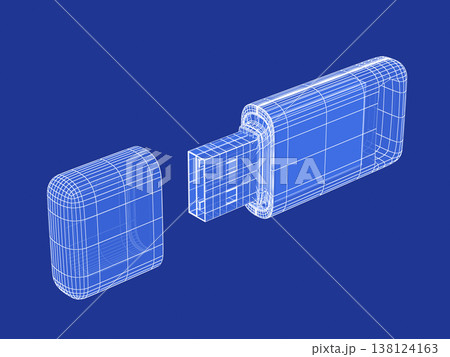 3D model of USB flash drive 138124163