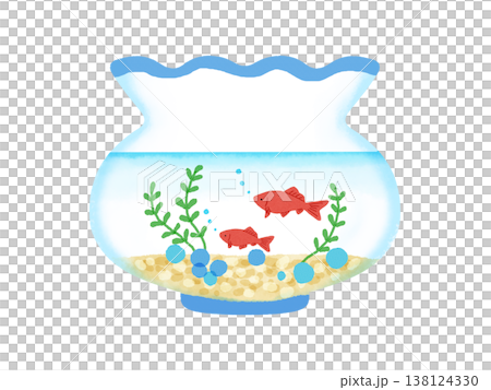 夏イメージの金魚鉢のイラスト 138124330