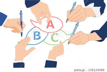 ブレストを行うイラスト 138124499