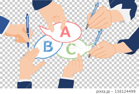 ブレストを行うイラスト 138124499