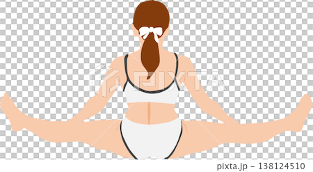 婦女舒展的例證 138124510