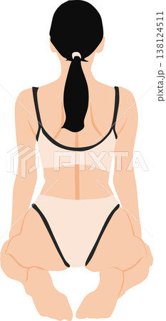 ダイエットに成功した女性のイラスト ダイエットに成功した女性のイラスト 138124511