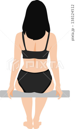 ダイエットに成功した女性のイラスト 138124512
