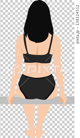 ダイエットに成功した女性のイラスト 138124512
