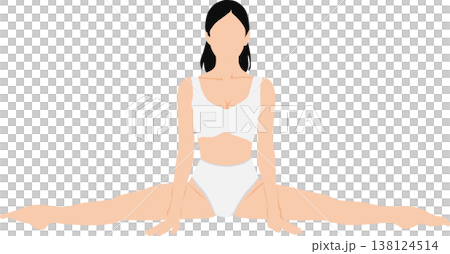 Illustration of a woman stretching Illustration of a woman stretching 138124514