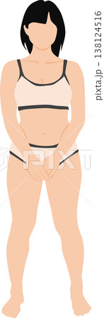 ダイエットに成功した女性のイラスト 138124516