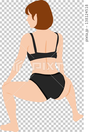 成功節食的女人的插圖 138124518