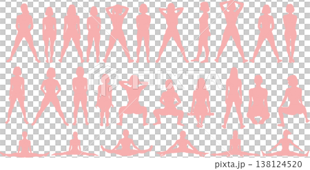 Illustration of a woman who succeeded in dieting Illustration of a woman who succeeded in dieting 138124520