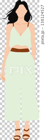 夏服を着た女性のイラスト 138124527