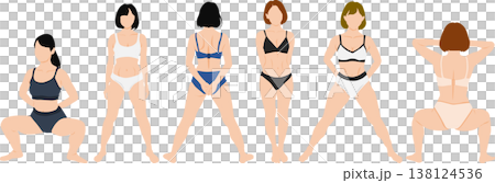 成功節食的女人的插圖 成功節食的女人的插圖 138124536
