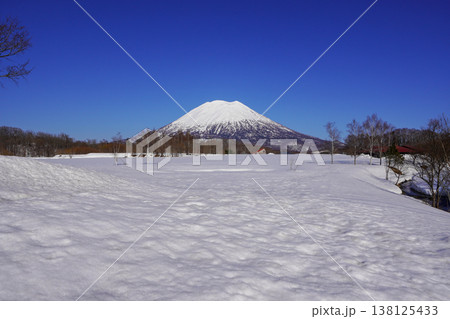 有島記念館付近から見る2026年3月の後方羊蹄山 138125433