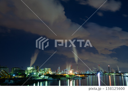川崎の工場夜景002 川崎の工場夜景002 138125600