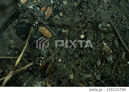 Textured Ground Surface with Debris and Soil Textured Ground Surface with Debris and Soil 138125780