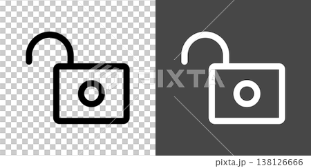シンプルなセキュリティのアイコンイラスト シンプルなセキュリティのアイコンイラスト 138126666