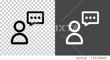 Simple speech bubble and human icon illustration Simple speech bubble and human icon illustration 138126667