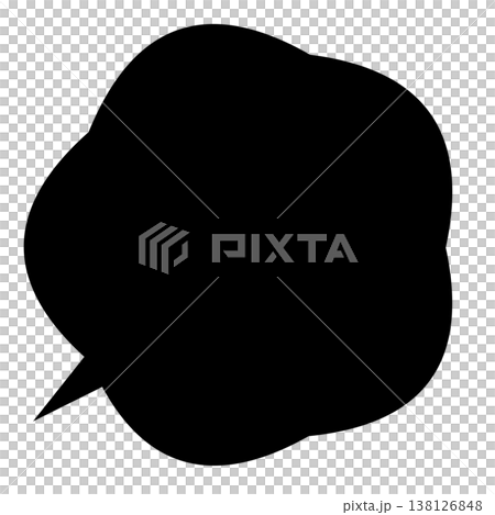 Speech bubble silhouette material Speech bubble silhouette material 138126848