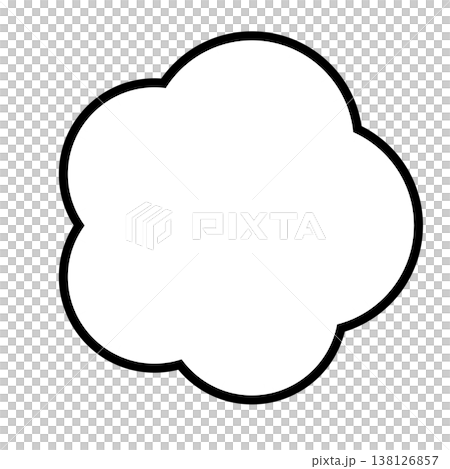 吹き出しの線画アイコン 138126857