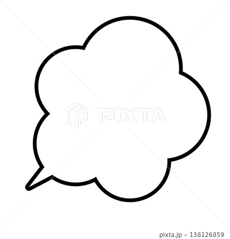 吹き出しの線画アイコン素材 138126859