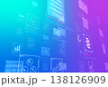 青と紫のグラデーション未来型データ分析 138126909