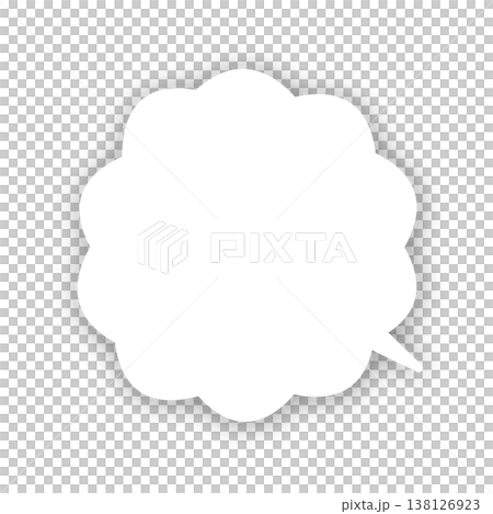 雲狀對話框和陰影的插圖 138126923