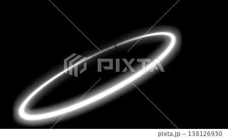 黒を背景にした光のオーラ 138126930