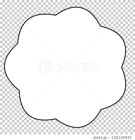 吹き出しの線画フレーム素材 吹き出しの線画フレーム素材 138126935