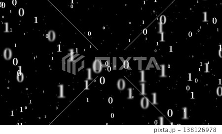 流れるバイナリコードの抽象背景 138126978
