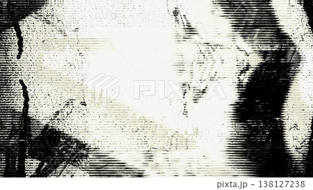 Black and White Glitch Texture with Scanline Artifacts Black and White Glitch Texture with Scanline Artifacts 138127238