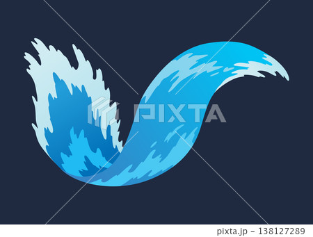 Water splashe. Fluid flow. Icon element for advertising water delivery. Blue water. Vector illustration 138127289