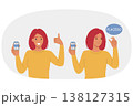 Placebo pills in hands of woman consuming pacifier medicine for psychological improvement 138127315