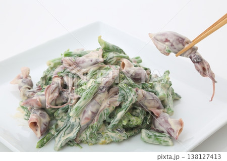 ホタルイカと菜の花のカラシマヨネーズ和え ホタルイカと菜の花のカラシマヨネーズ和え 138127413