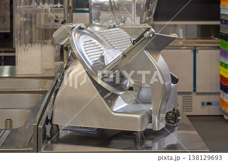 Meat Slicer Restaurant Kitchen Meat Slicer Restaurant Kitchen 138129693
