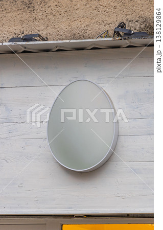 Egg Shaped Sign 138129864