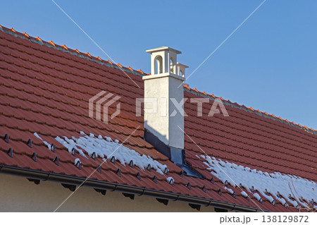 Roof Snow White Chimney Roof Snow White Chimney 138129872